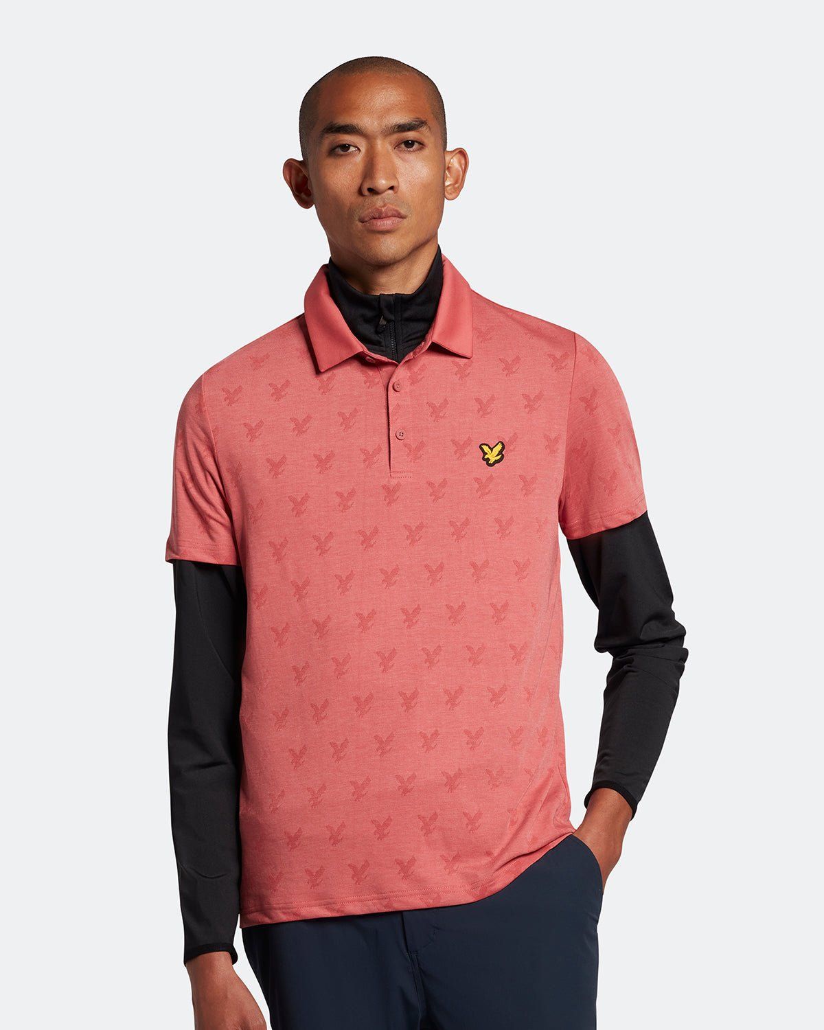 Golf Jacquard Polo Shirt sold by Lyle & Scott