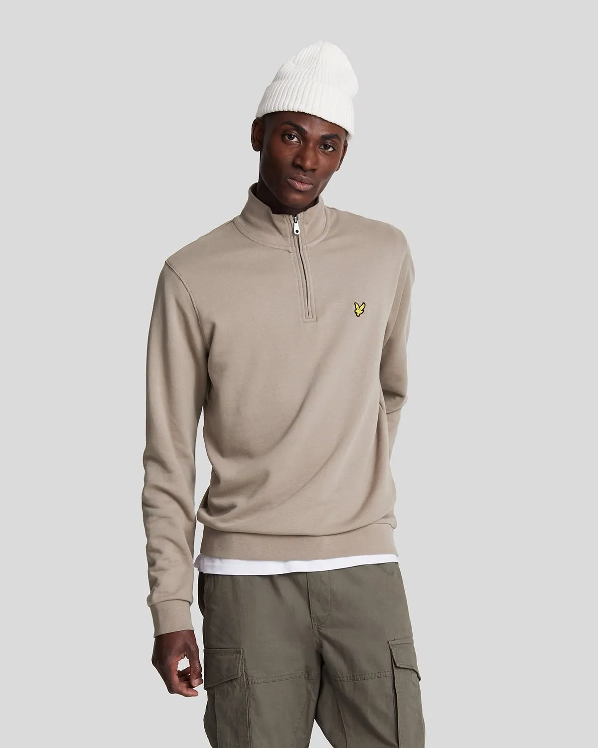 Cotton Merino 1/4 Zip Jumper sold by Lyle & Scott