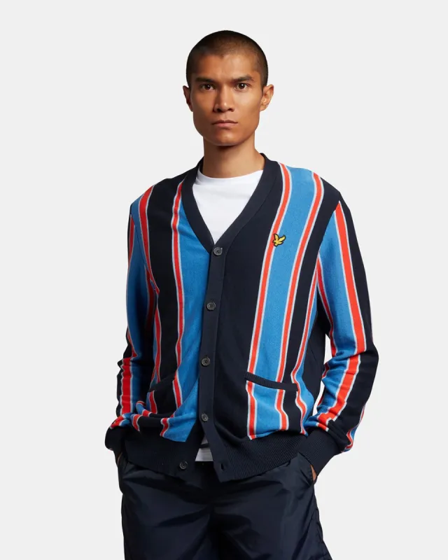 Vertical Stripe Cardigan sold by Lyle & Scott
