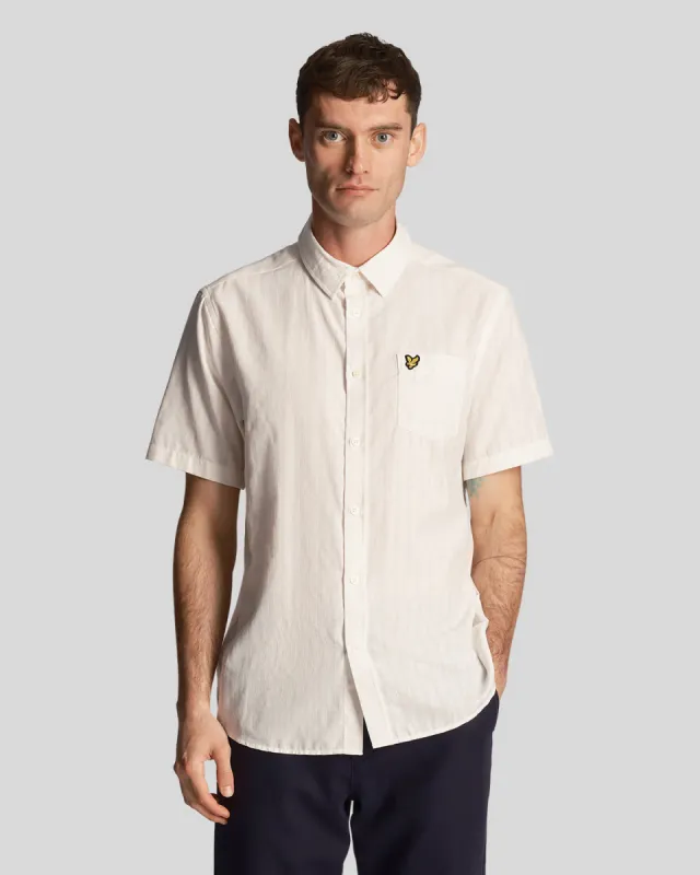 Textured Stripe Short Sleeve shirt sold by Lyle & Scott