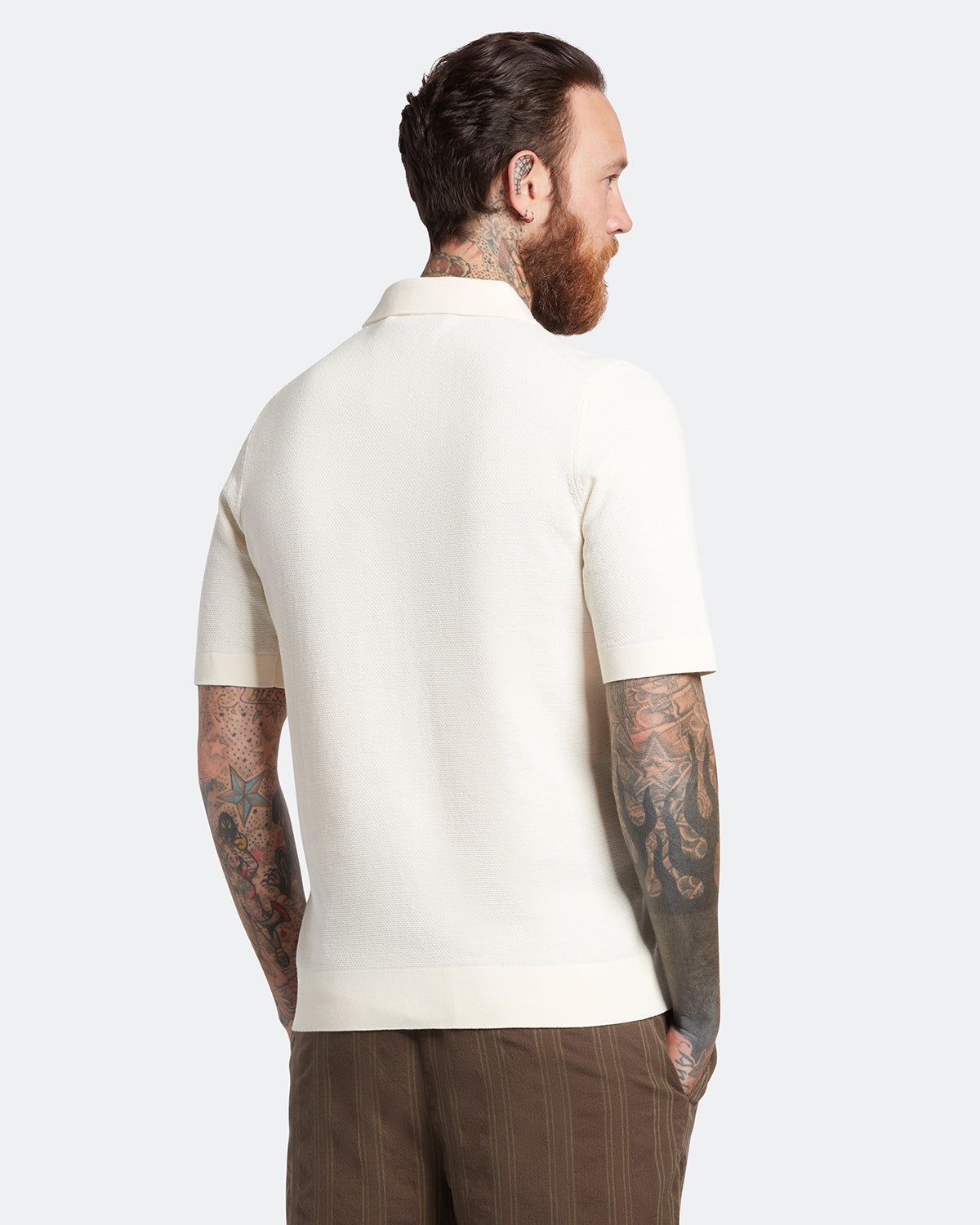 Textured Knitted Polo Shirt sold by Lyle & Scott product image thumbnail 3