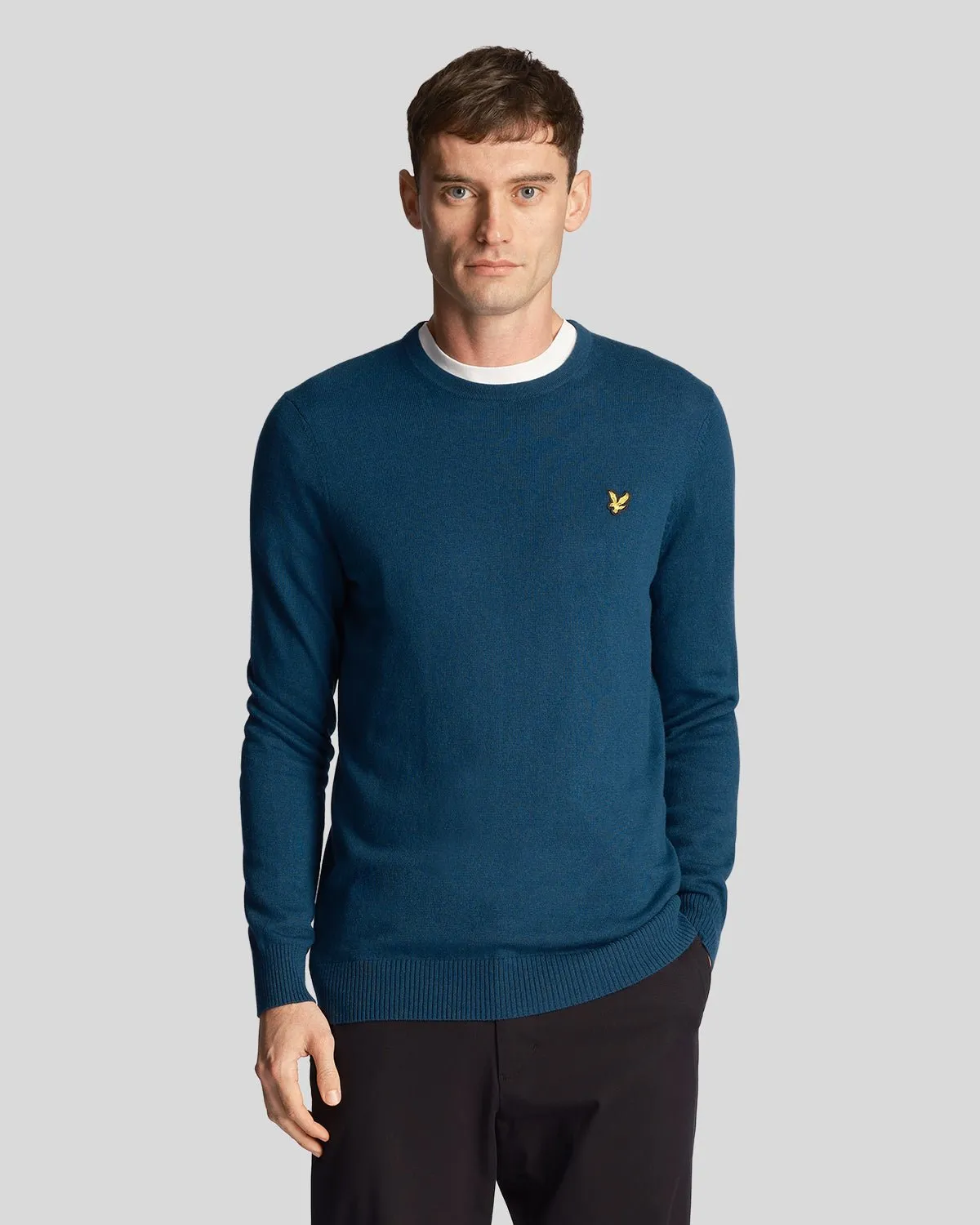 Cotton Merino Crew Neck Jumper sold by Lyle & Scott