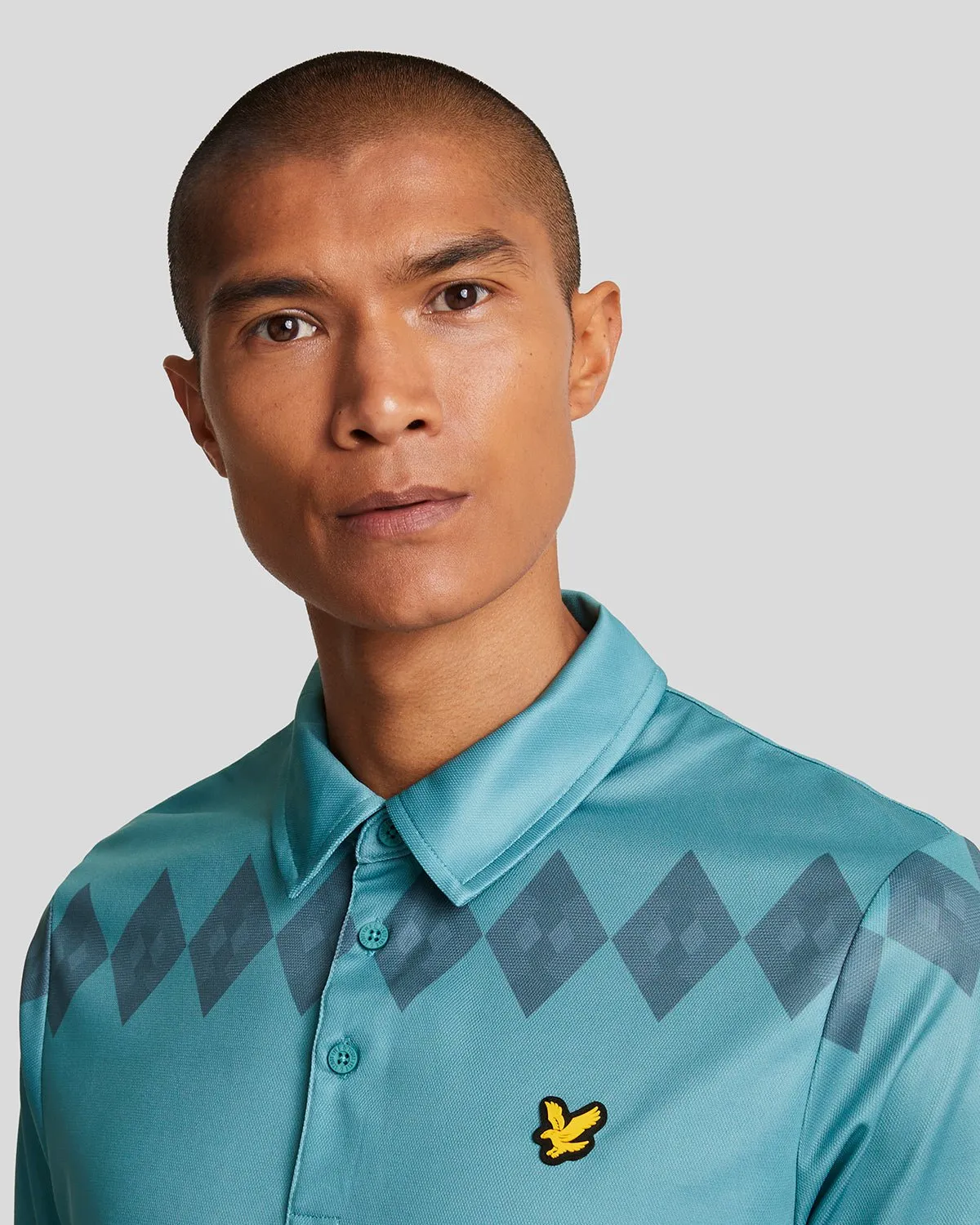 Golf Argyle Polo Shirt sold by Lyle & Scott product image thumbnail 4