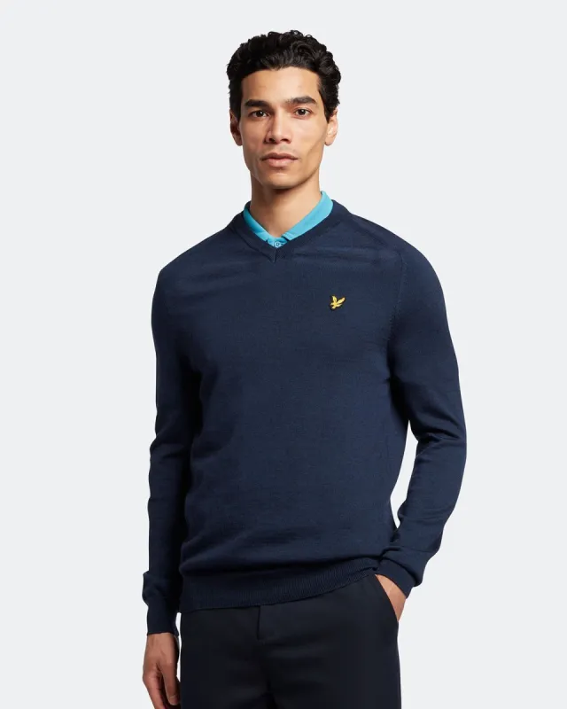 Merino V Neck Jumper sold by Lyle & Scott