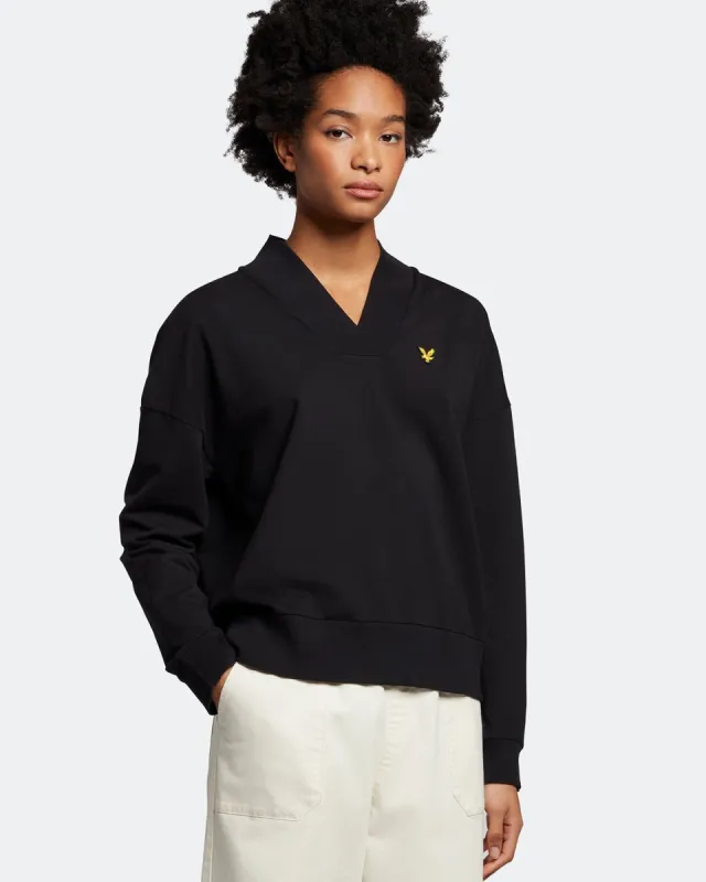 Womens Pigment Dye Henley Hoodie sold by Lyle & Scott
