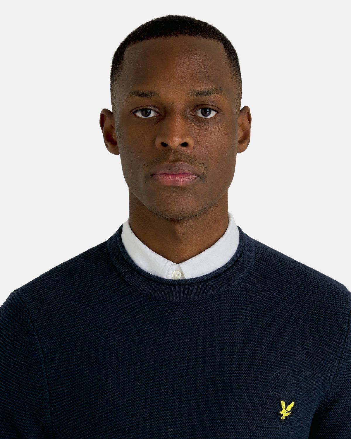 Garter Stitch Self Roll Neck Jumper sold by Lyle & Scott product image thumbnail 4