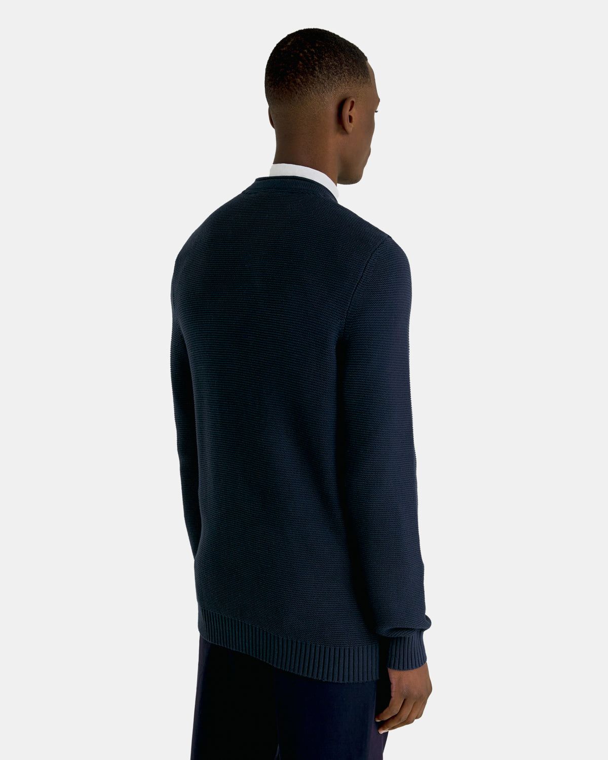 Garter Stitch Self Roll Neck Jumper sold by Lyle & Scott product image thumbnail 3