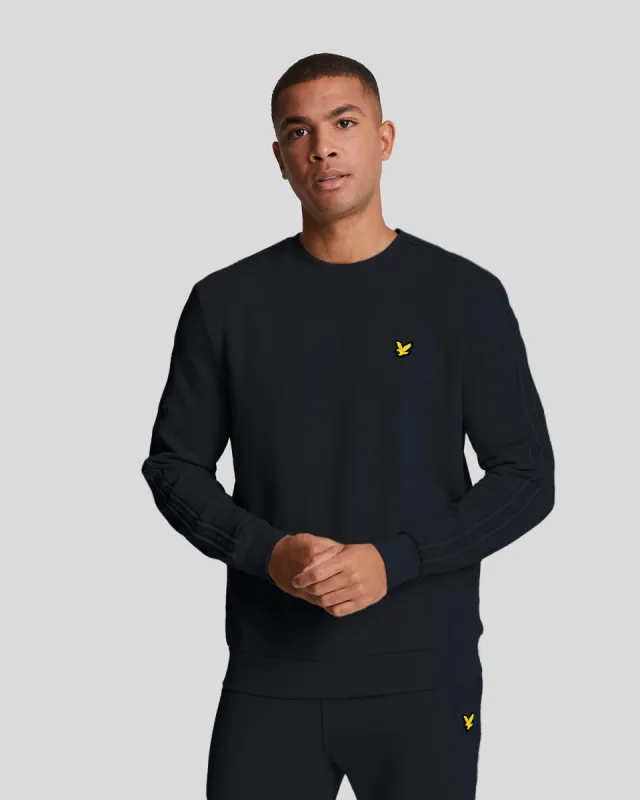 Sports Tape Crew Neck Sweatshirt made by Lyle & Scott