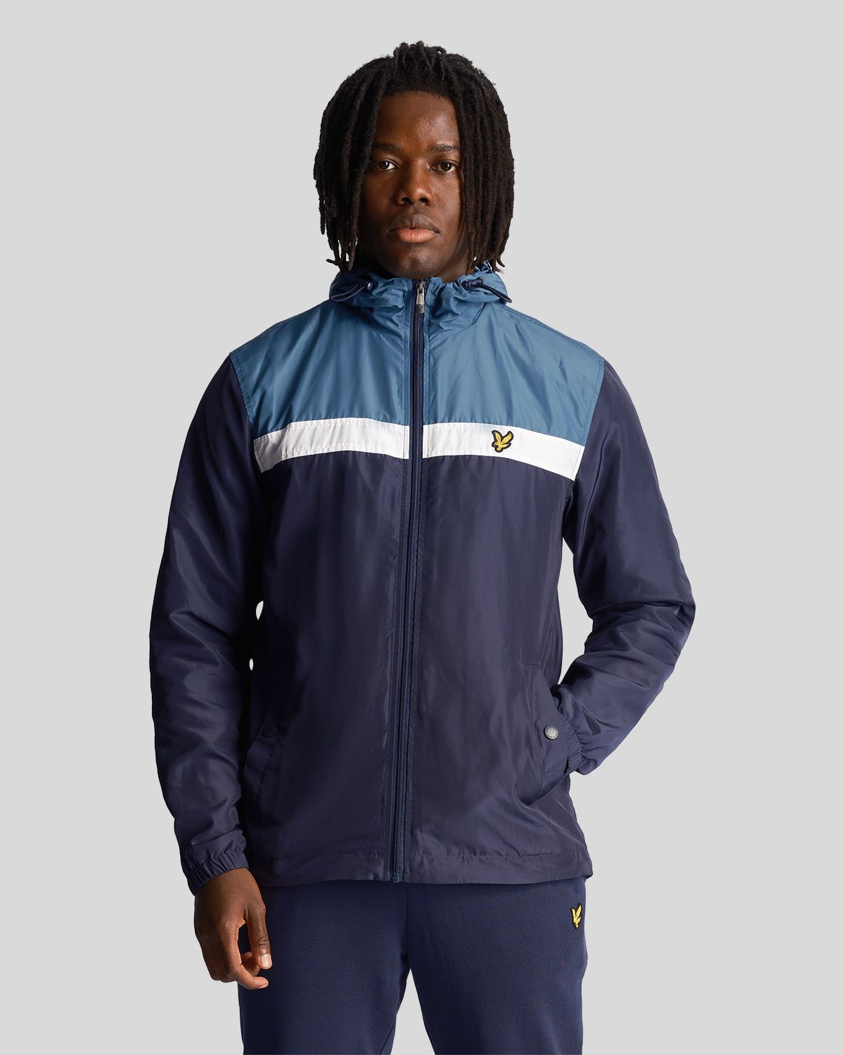 Sports Colour Block Zip Through Hooded Jacket sold by Lyle & Scott