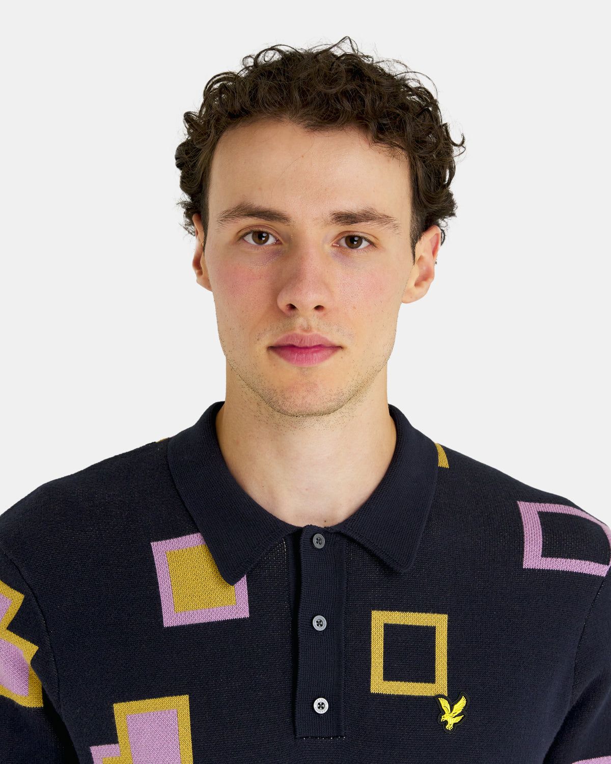 Golf Square Knit Polo Shirt sold by Lyle & Scott product image thumbnail 4