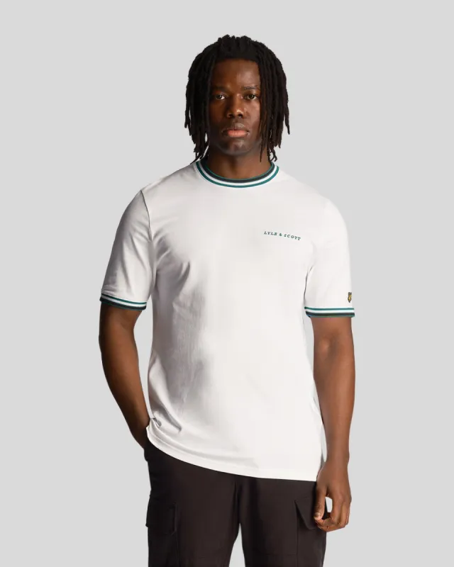 Embroidered Tipped T-Shirt sold by Lyle & Scott