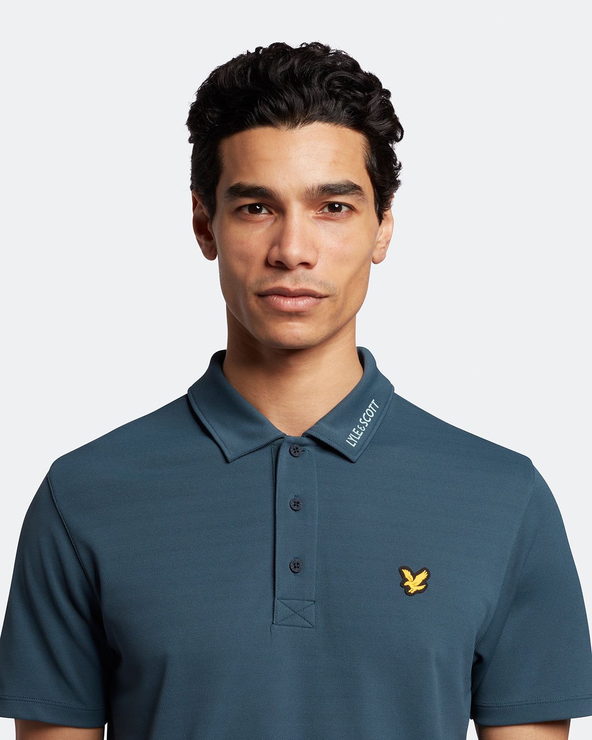 Golf Collar Logo Technical Polo Shirt sold by Lyle & Scott product image thumbnail 4