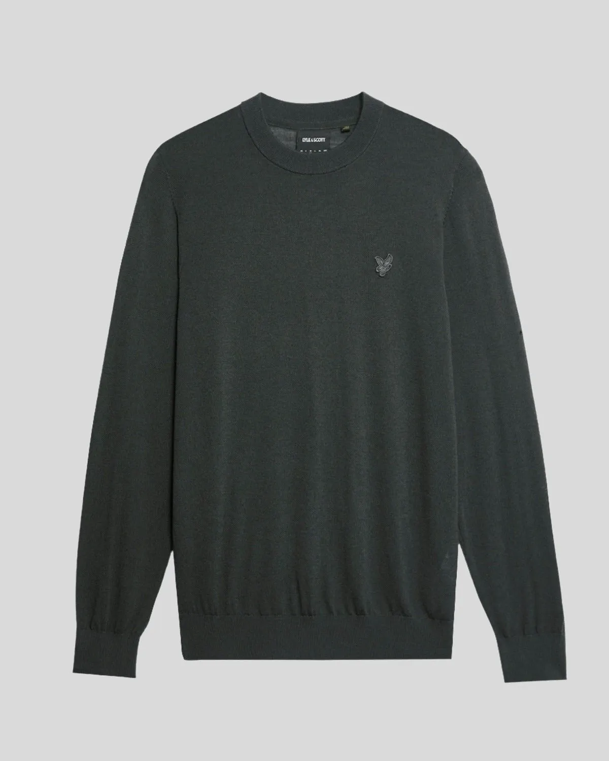 Tonal Eagle Merino Crew Neck Jumper sold by Lyle & Scott product image thumbnail 5