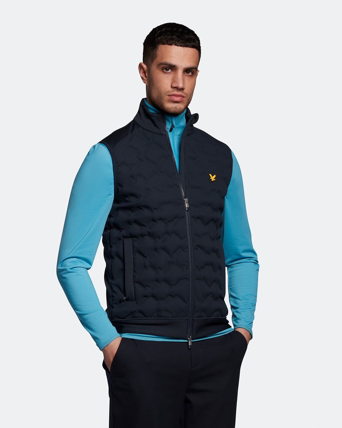 Check Quilt Back Fleece Gilet sold by Lyle & Scott