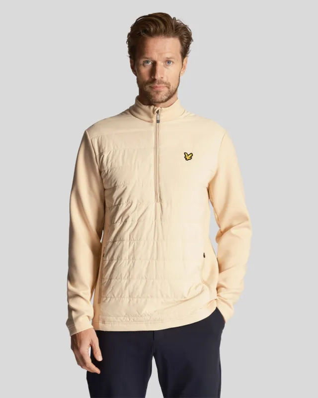 Golf Baffle Quilted 1/4 Zip Midlayer sold by Lyle & Scott