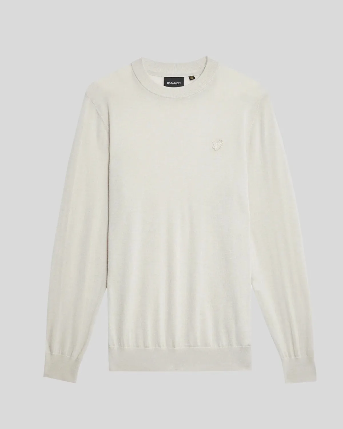 Tonal Eagle Merino Crew Neck Jumper sold by Lyle & Scott product image thumbnail 5