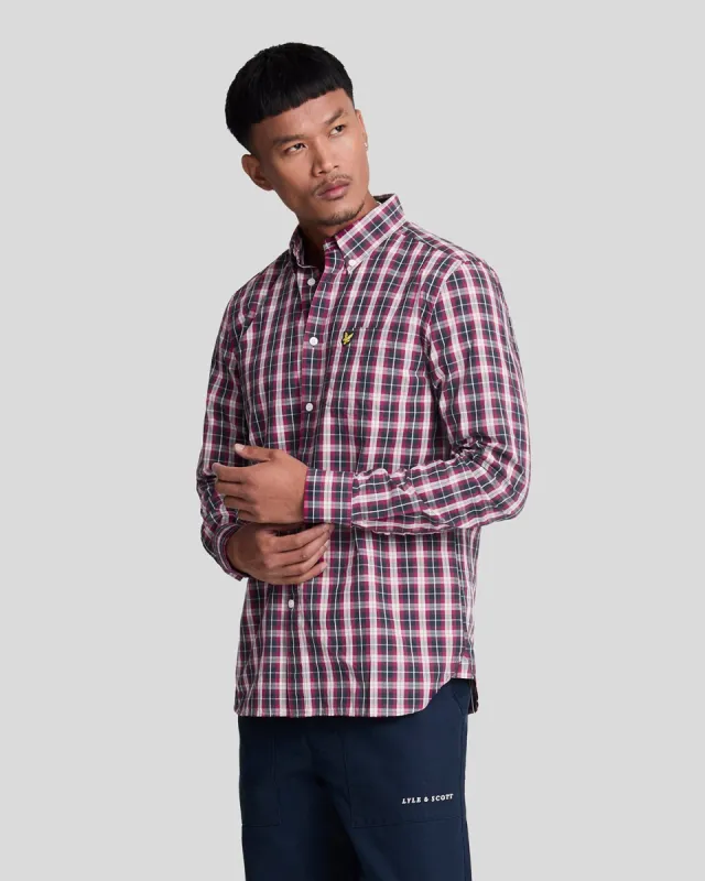 Washed Check Poplin Shirt sold by Lyle & Scott