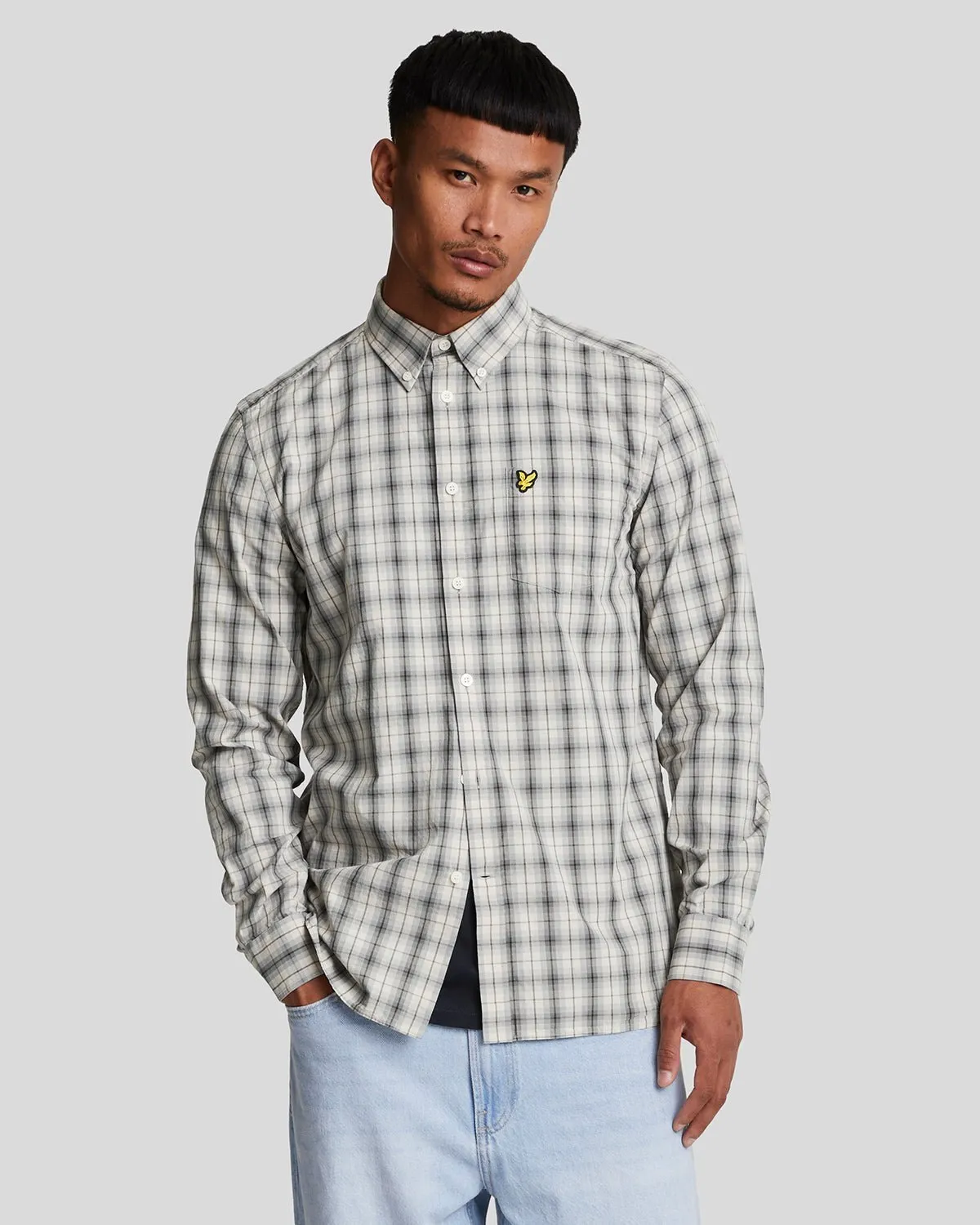 Washed Check Poplin Shirt sold by Lyle & Scott