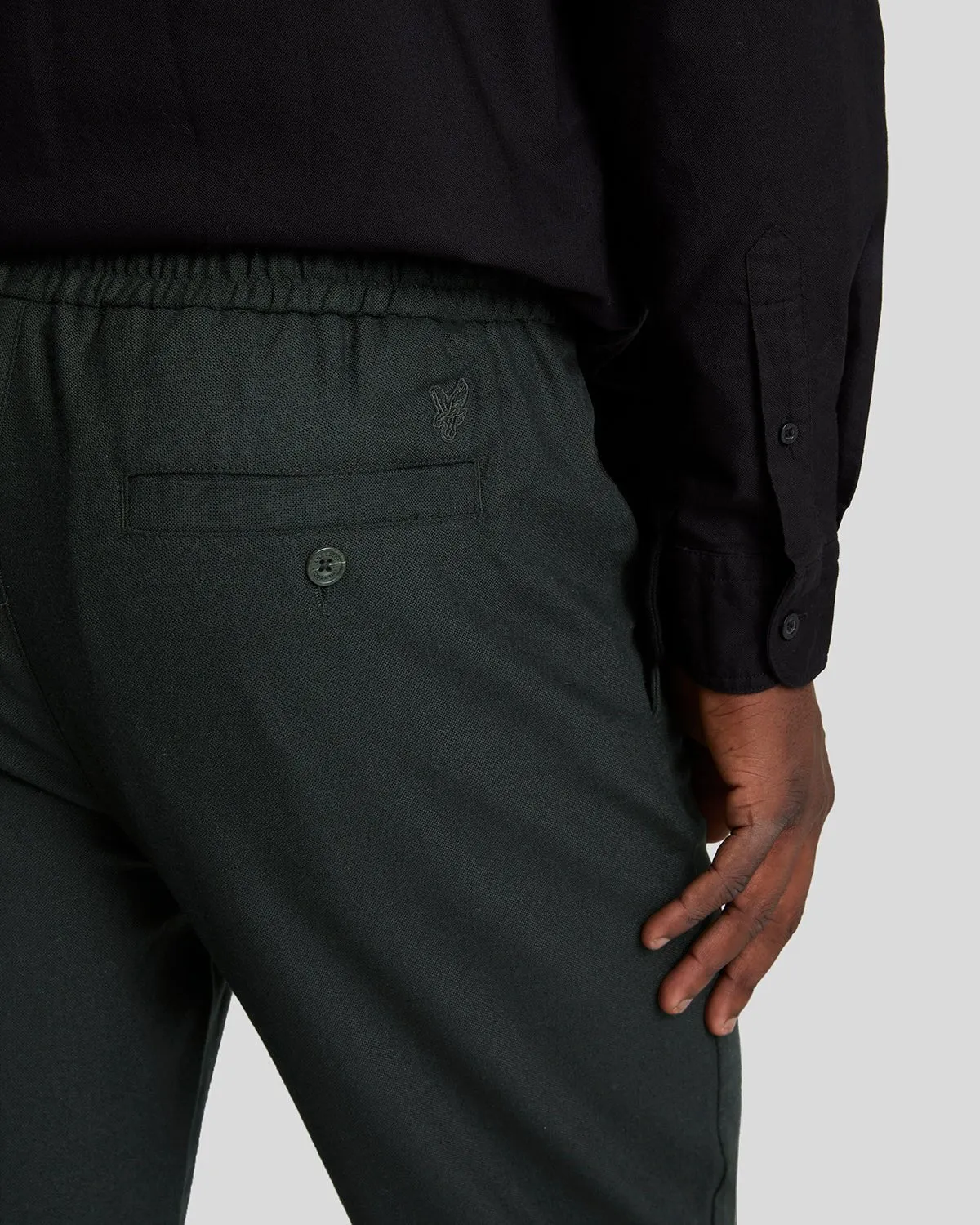 Tonal Eagle Drawstring Flannel Trouser sold by Lyle & Scott product image thumbnail 4