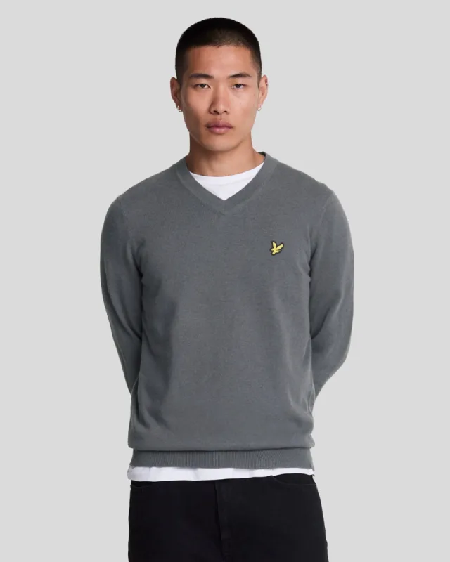 Cotton Merino V Neck Jumper sold by Lyle & Scott