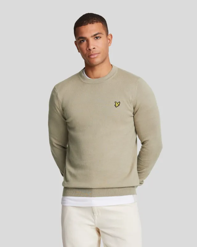 Cotton Merino Crew Neck Jumper sold by Lyle & Scott