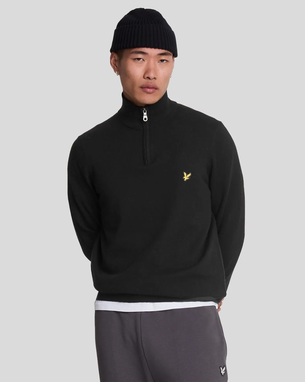 Cotton Merino 1/4 Zip Jumper sold by Lyle & Scott