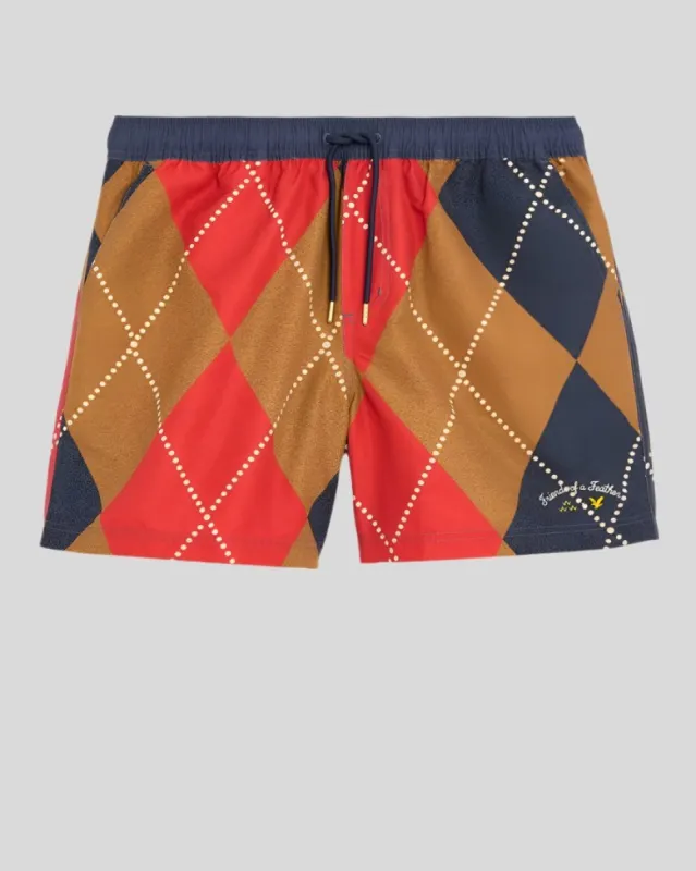 Friends of Feathers Argyle Sweat Shorts sold by Lyle & Scott