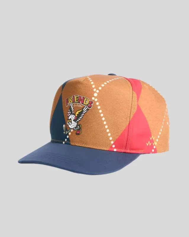 Friends of Feathers Argyle Golf Cap sold by Lyle & Scott