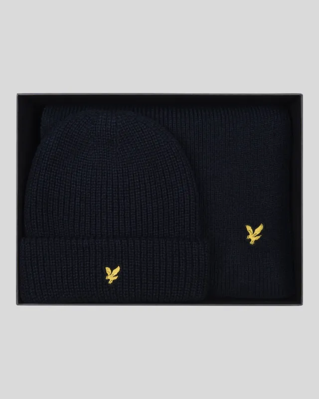 Cable Beanie and Scarf Set sold by Lyle & Scott