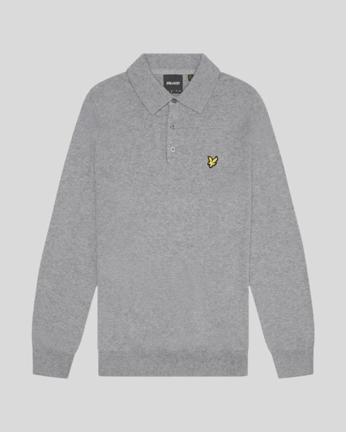 Cotton Merino Long Sleeve Knitted Polo Shirt sold by Lyle & Scott product image thumbnail 5