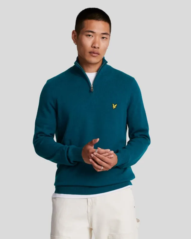 Cotton Merino 1/4 Zip Jumper sold by Lyle & Scott