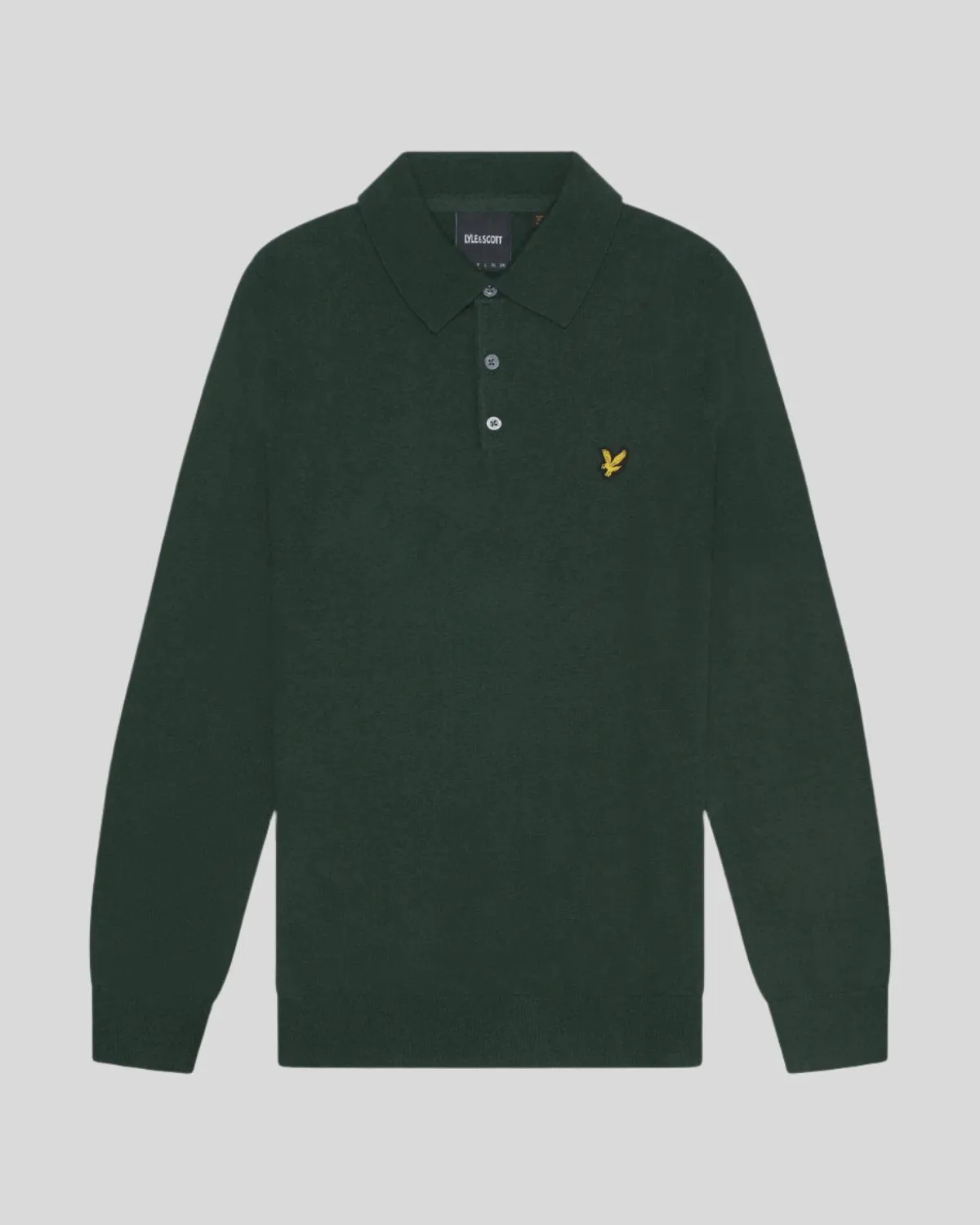 Merino Blend Long Sleeve Polo Shirt sold by Lyle & Scott product image thumbnail 5