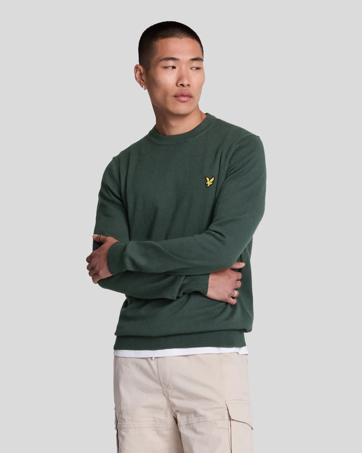 Cotton Merino Crew Neck Jumper sold by Lyle & Scott
