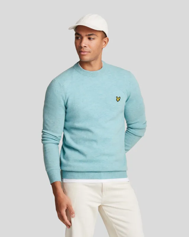 Lambswool Blend Crew Neck Jumper sold by Lyle & Scott