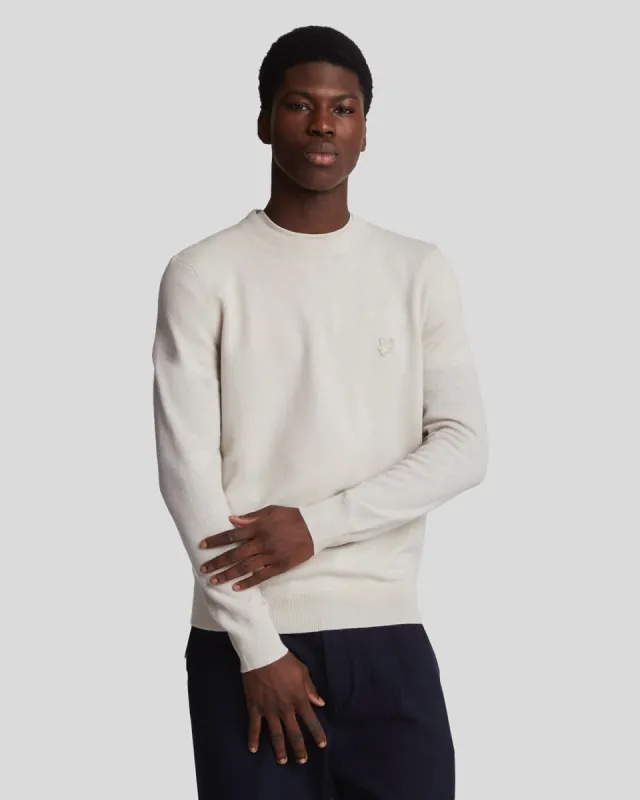 Tonal Eagle Lambswool Crew Neck Jumper sold by Lyle & Scott