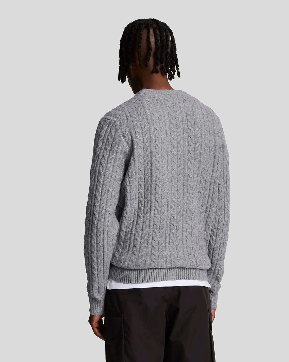 Cable Crew Neck Jumper sold by Lyle & Scott product image thumbnail 3