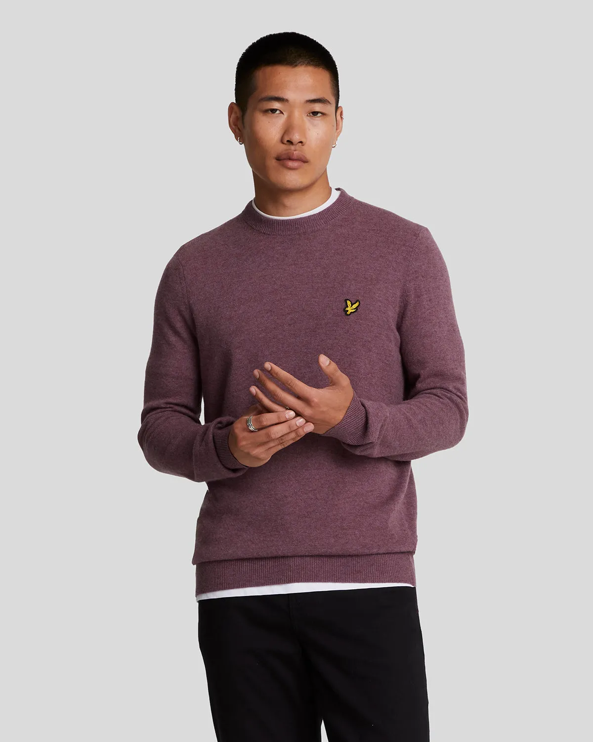 Lambswool Blend Crew Neck Jumper sold by Lyle & Scott
