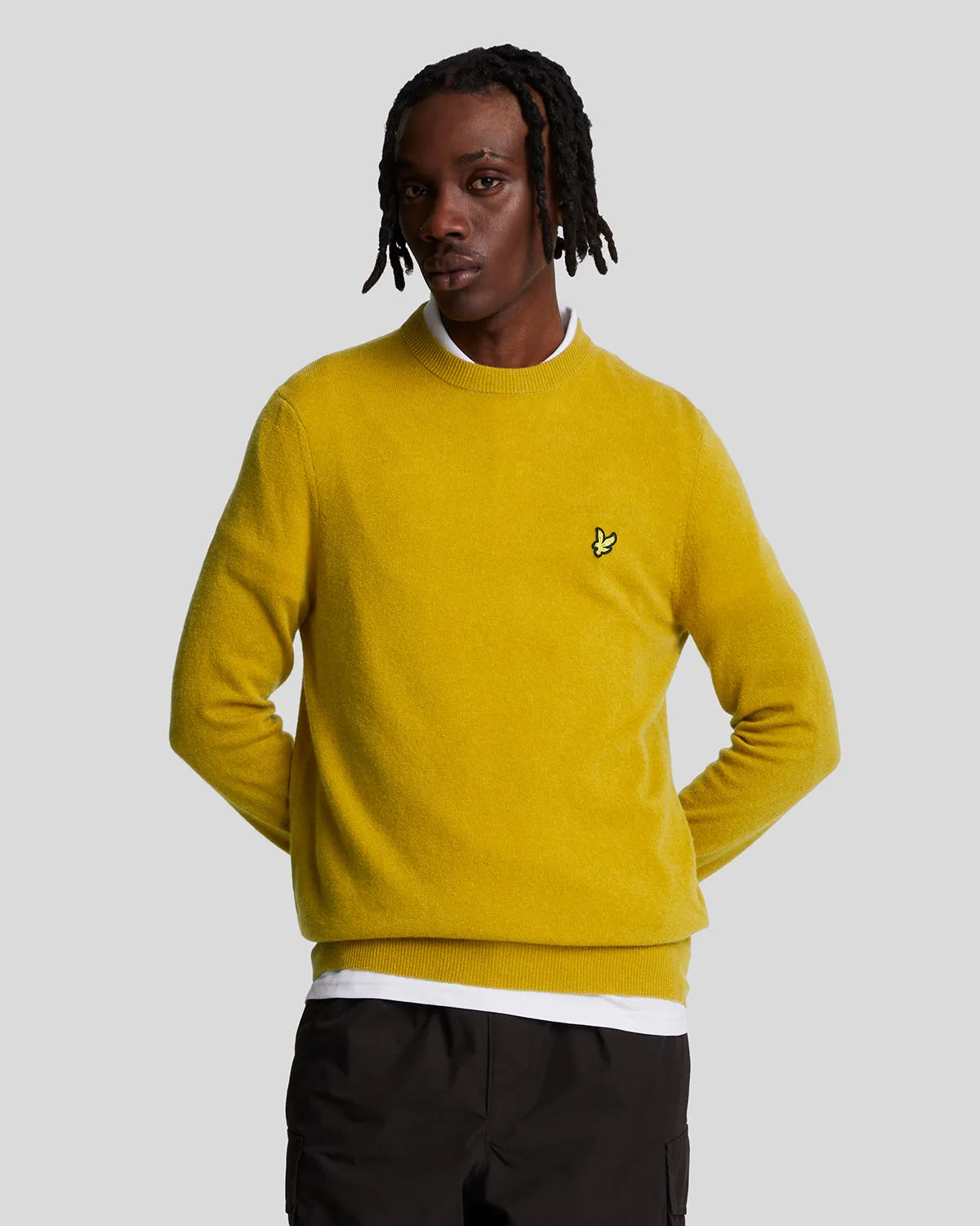 Lambswool Blend Crew Neck Jumper sold by Lyle & Scott