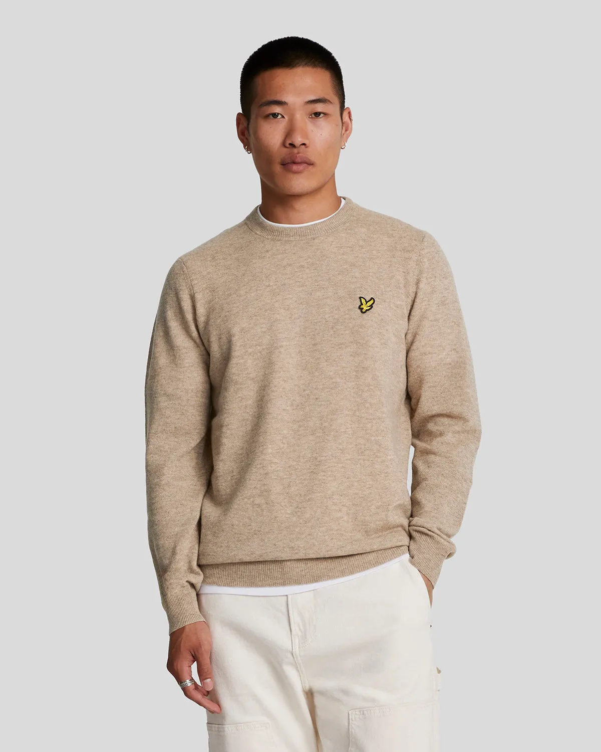 Lambswool Blend Crew Neck Jumper sold by Lyle & Scott