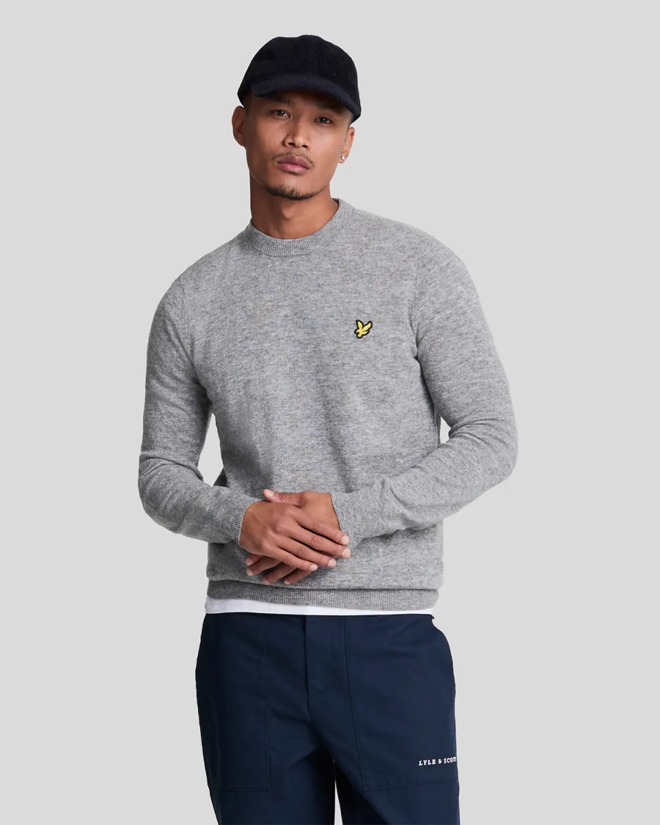 Lambswool Blend Crew Neck Jumper sold by Lyle & Scott