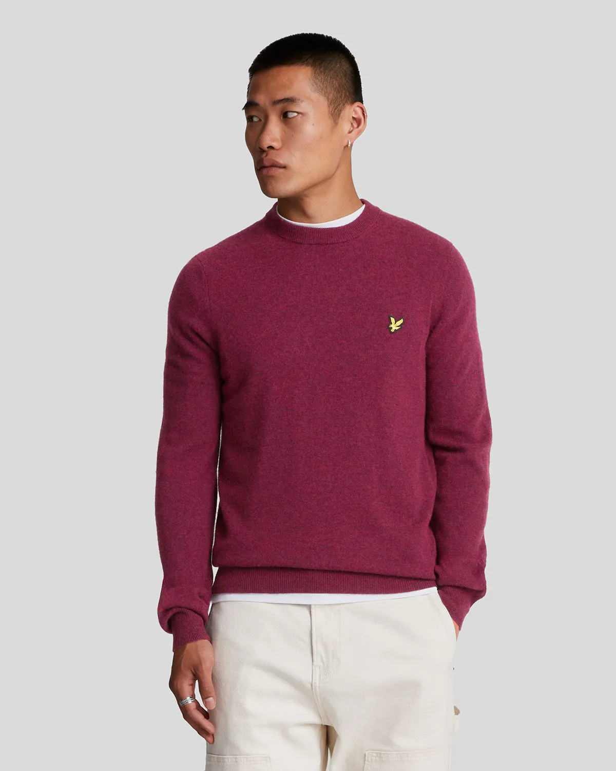 Lambswool Blend Crew Neck Jumper sold by Lyle & Scott
