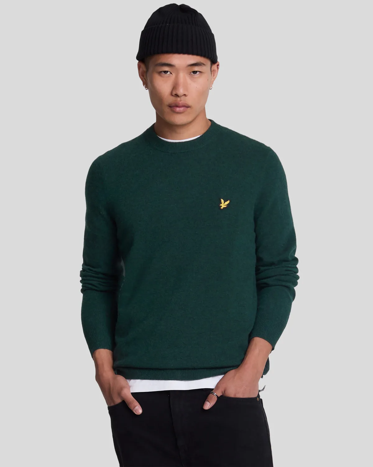 Lambswool Blend Crew Neck Jumper sold by Lyle & Scott