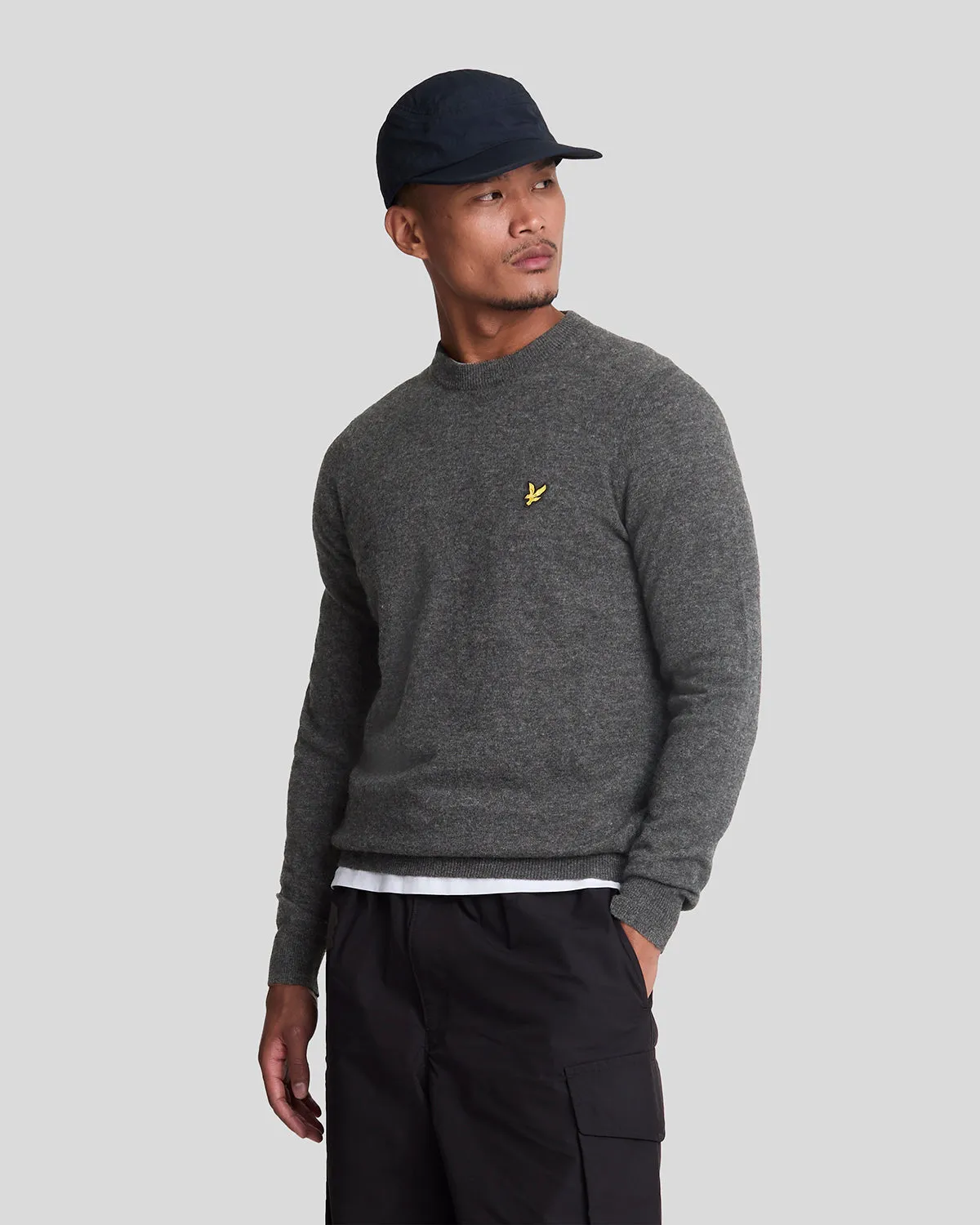 Lambswool Blend Crew Neck Jumper sold by Lyle & Scott