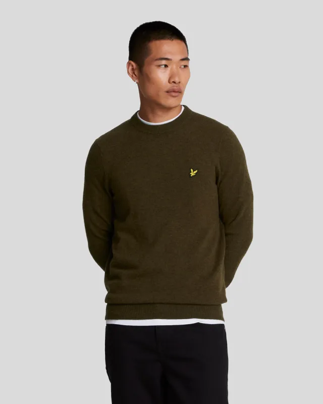 Lambswool Blend Crew Neck Jumper sold by Lyle & Scott