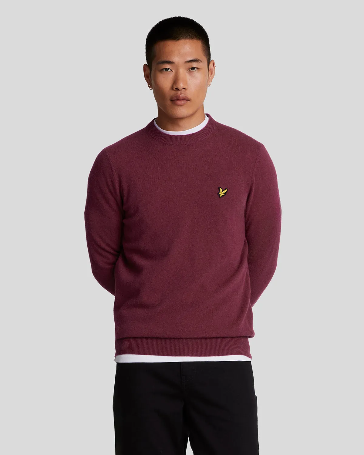 Lambswool Blend Crew Neck Jumper sold by Lyle & Scott