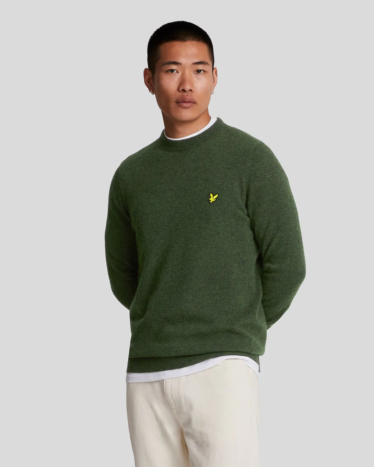 Lambswool Blend Crew Neck Jumper sold by Lyle & Scott