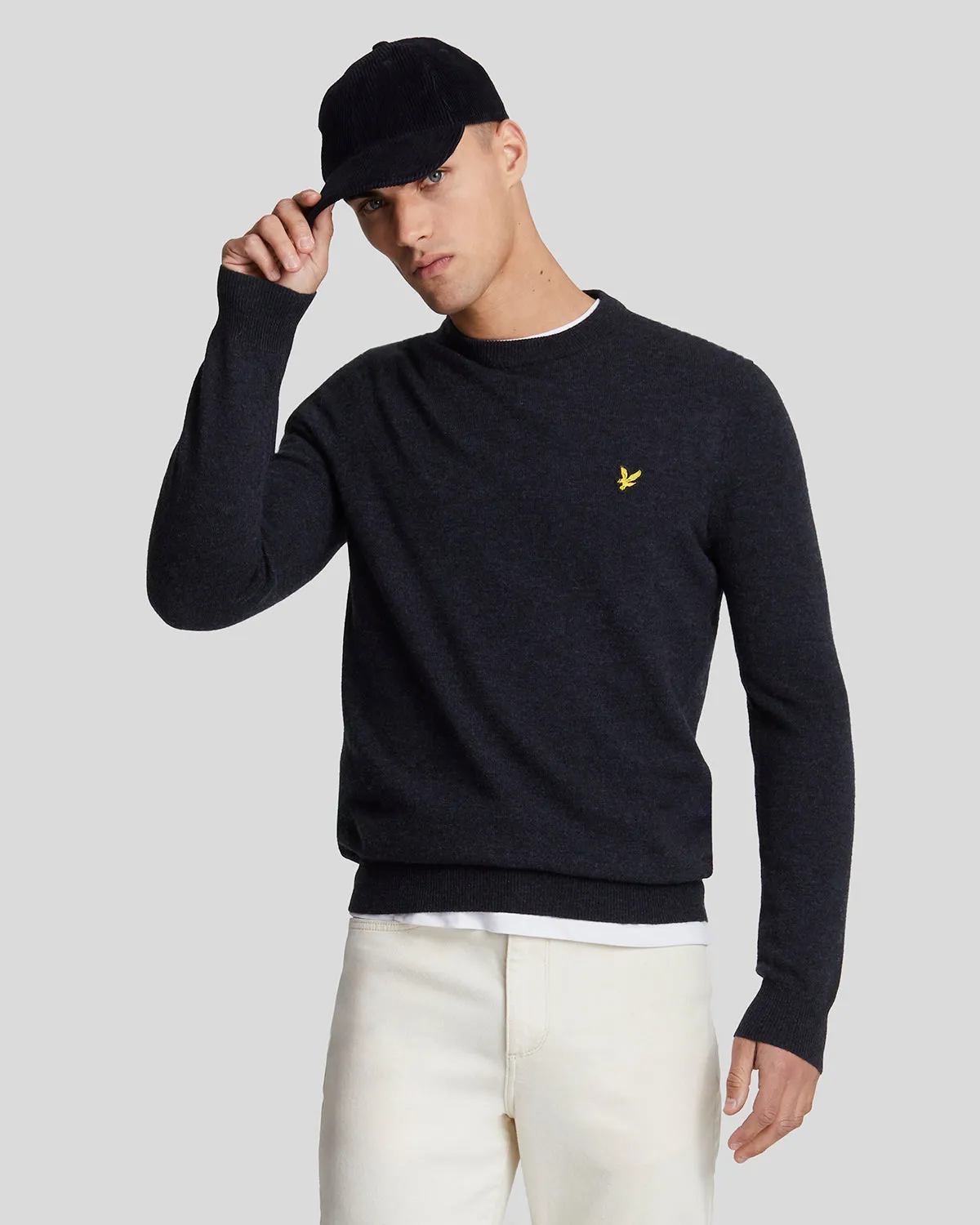 Lambswool Blend Crew Neck Jumper sold by Lyle & Scott