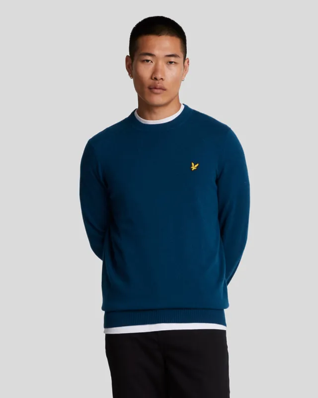 Lambswool Blend Crew Neck Jumper sold by Lyle & Scott