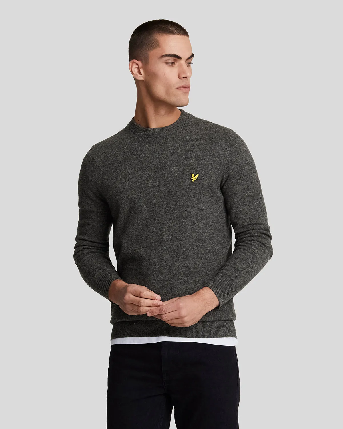 Lambswool Blend Crew Neck Jumper sold by Lyle & Scott