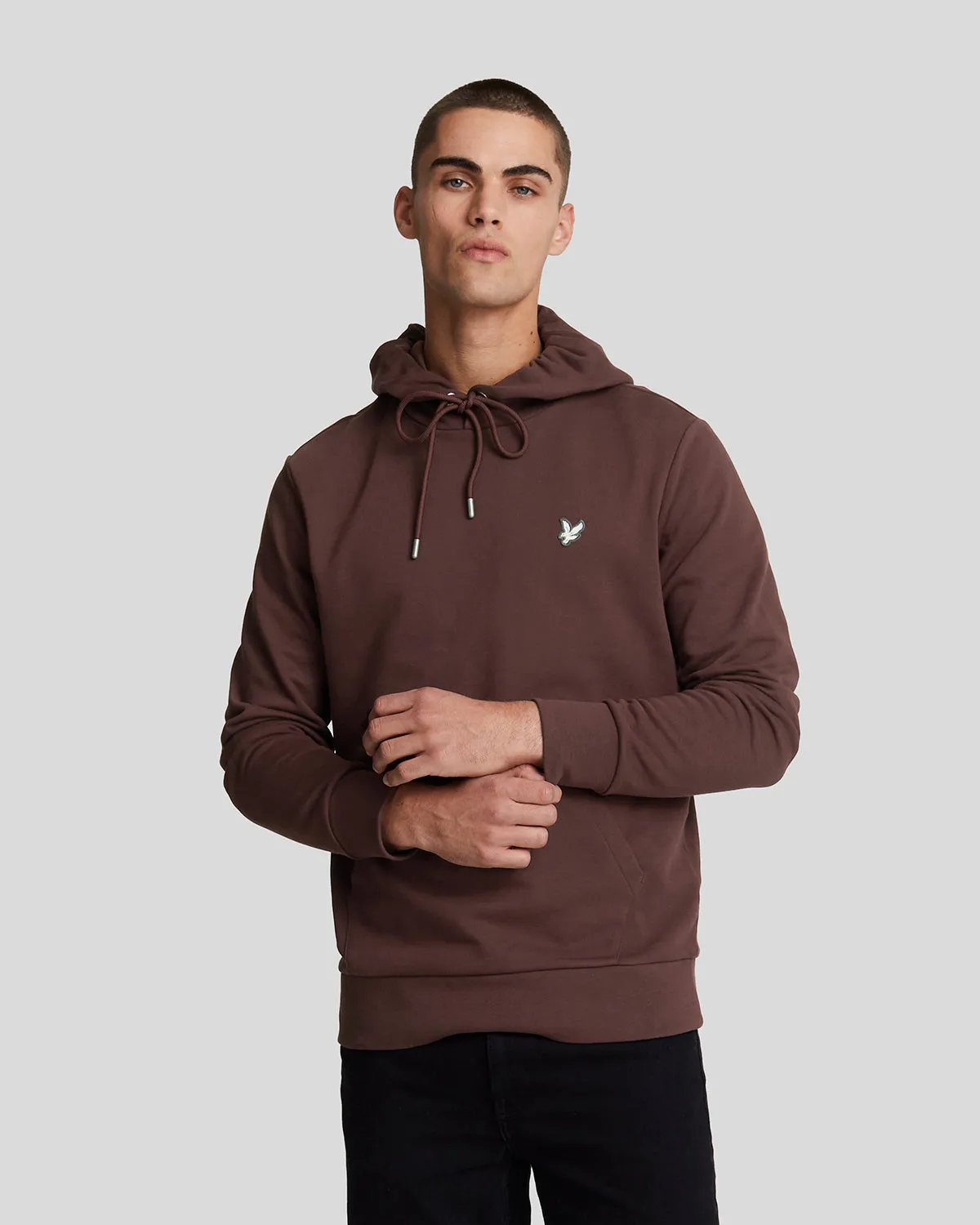 Diagonal Weave French Terry Hoodie sold by Lyle & Scott